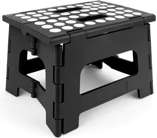 Hocker Für die Küche Klappbar Schwarz 29x22x21cm Hocker Für die Küche Klappbar Schwarz 29x22x21cm