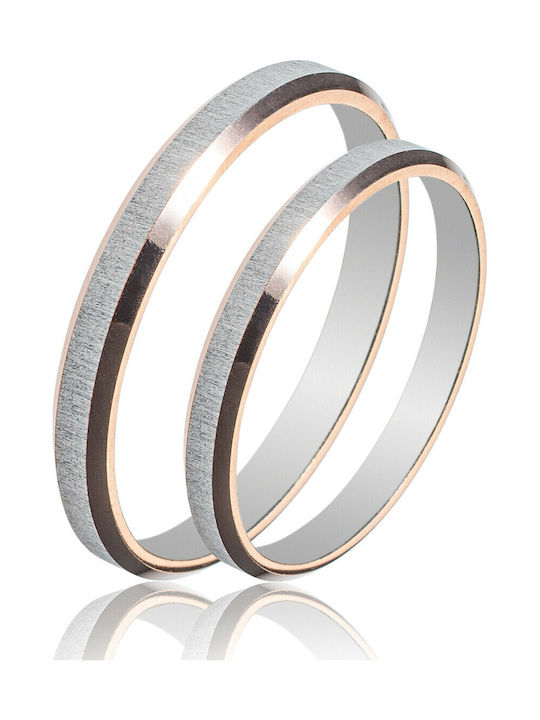 Maschio Femmina SLIM collection Inel de logodnă Inel bicolor 14K
