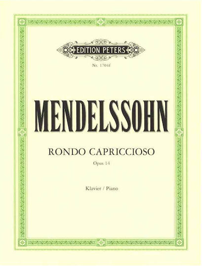 Edition Peters Mendelssohn Rondo Capriccioso Παρτιτούρα για Πιάνο