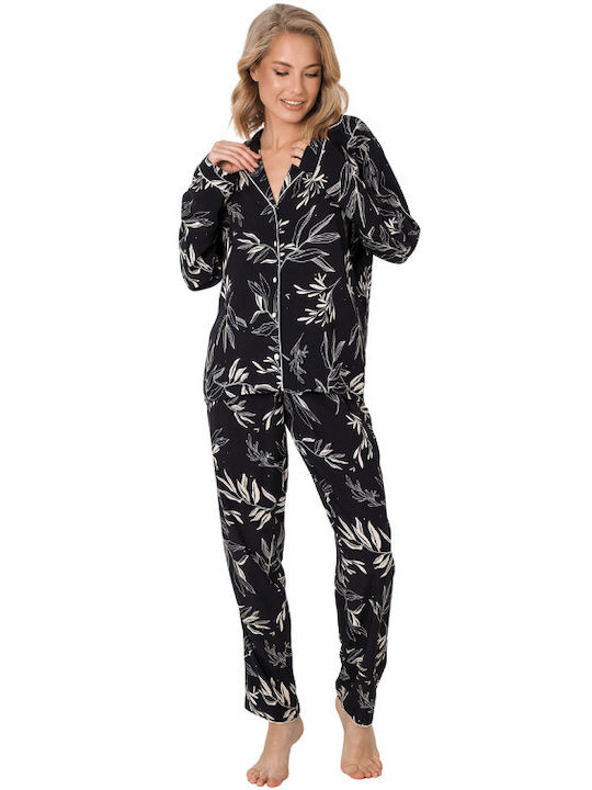 Aruelle De iarnă Set Pijamale pentru Femei Negru