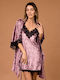 La Lolita Amsterdam Winter Women's Robe with Pink Nightgown Celia