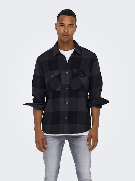 Only & Sons Langärmeliges Flanell Overshirt in ...