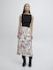 Maxi Skirt Floral Gray