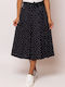 Heavy Tools Women's Cloche Skirt Polka Dot Navy Blue S23-PO