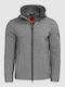Men's Cardigan with Hood Gray