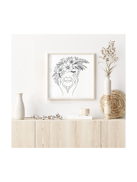 Walls Poster Person Frame Wooden 60x60cm