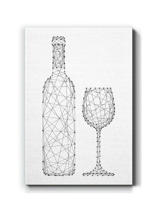 Walls Wine Glass Bottle Canvas Painting 40x50cm
