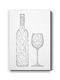 Walls Wine Glass Bottle Canvas Painting 40x50cm