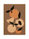Walls Peaches Illustration Art Painting on Canvas 40x50cm