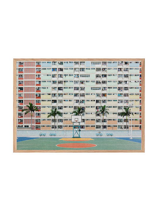 Walls Multicolored Basketball Court Painting on...