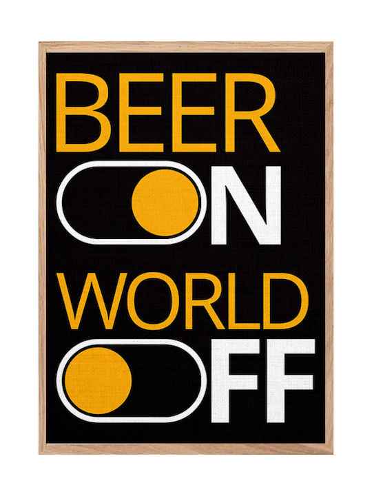 Walls Beer On World Off Canvas Painting 40x50cm