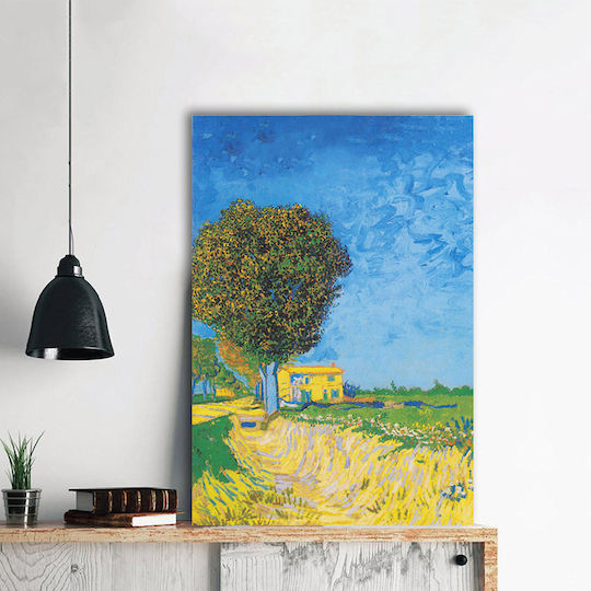 I-gallery Lane Near Arles Πίνακας Αντίγραφο του Van Gogh σε Καμβά 50x70cm
