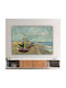 I-gallery Fishing Boats On Πίνακας Αντίγραφο του Van Gogh σε Καμβά 120x80cm