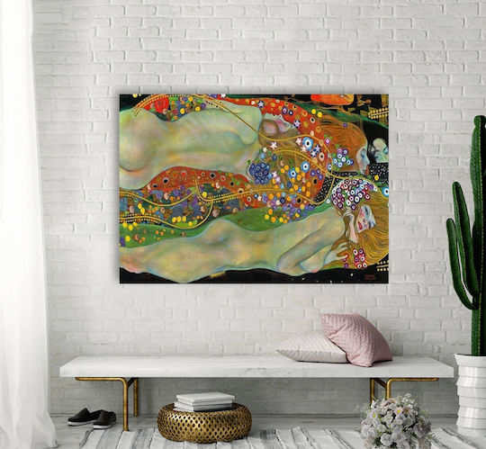 I-gallery Water Serpents Ii Πίνακας Αντίγραφο του Gustav Klimt σε Καμβά 90x60cm