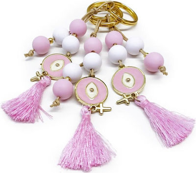 Afitechno Christening Charm Keychain Pink 50pcs