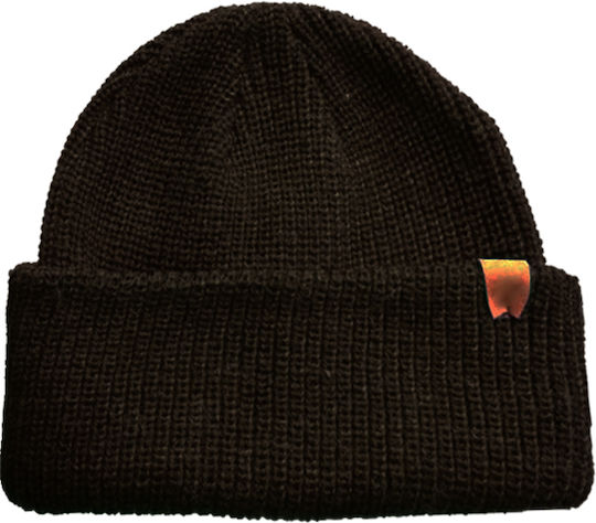 Beanie Unisex Σκούφος με Rib Πλέξη σε Γκρι χρώμα