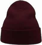 Atlantis Wind Knitted Beanie Cap Burgundy