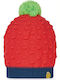 Groove Pom Pom Beanie Frauen Beanie Gestrickt in Rot Farbe