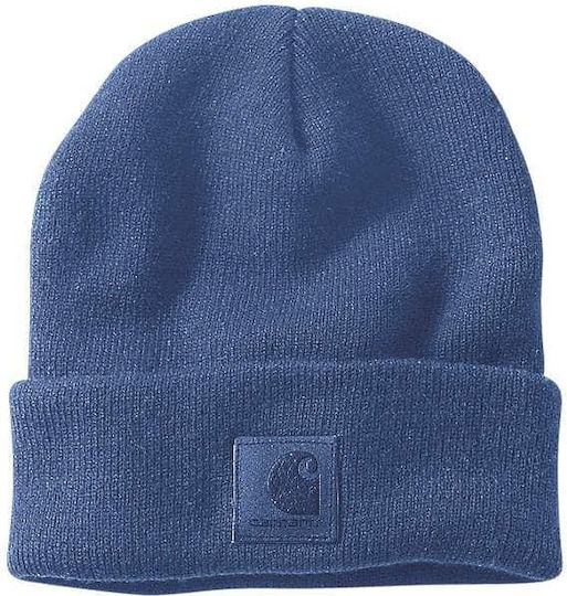 Beanie Unisex Beanie with Rib Knit in Blue color