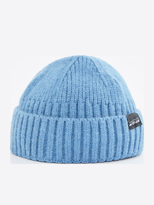 Ribbed Beanie Cap Light Blue
