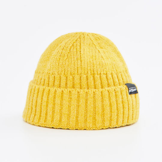 Ribbed Beanie Cap Yellow