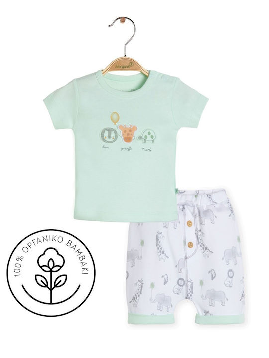 Kinder-Set mit Shorts Sommer 2Stück Türkis