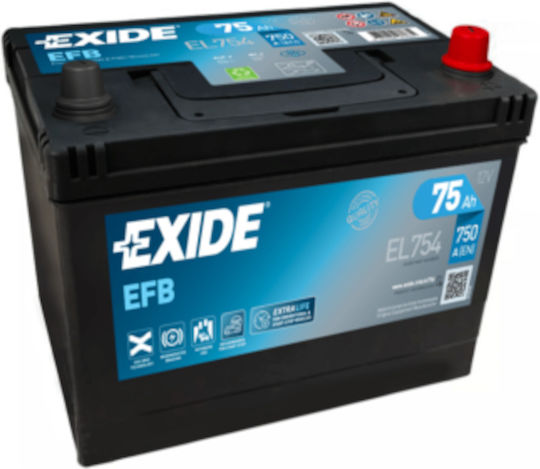 Exide Batterie Auto / Lkw / Boot EFB mit Kapazität 75Ah
