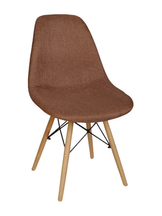 Kitchen Fabric Chair Brown 47x52x84cm