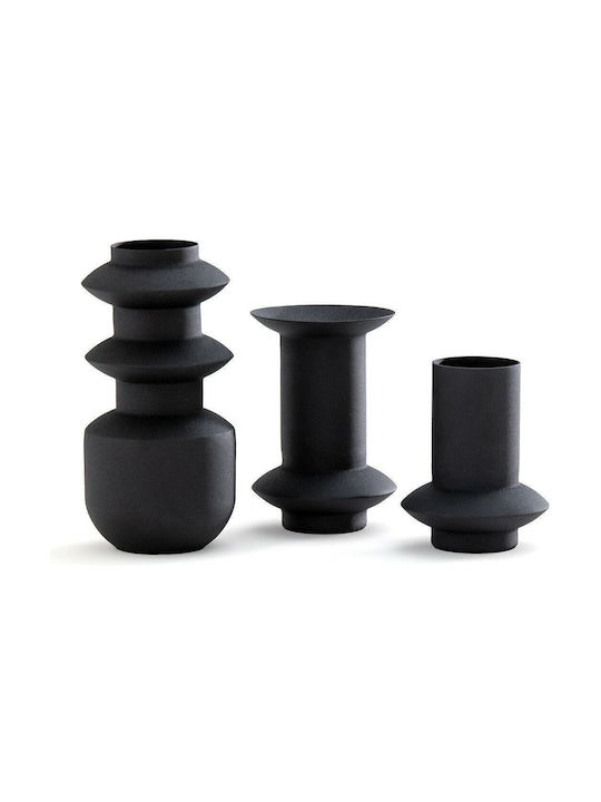 La Redoute Interieurs Διακοσμητικό Βάζο Metallisch Schwarz 22cm 1Stück