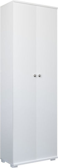 Roseline Επιδαπέδιο Ντουλάπι Λευκό 50x30x183εκ.
