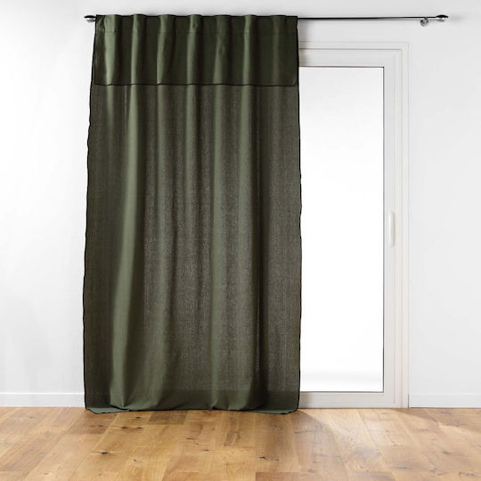 PanOikos Green Curtain with Tab Top 140x240cm