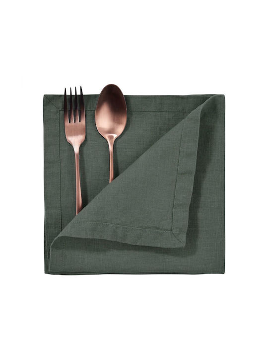 Butlers Τραπεζομάντηλο Λινό RIGA Πράσινο 42x42εκ.
