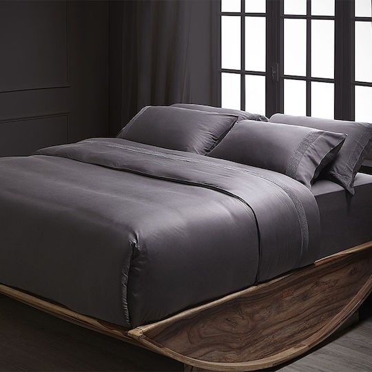 Hauz Bettbezug-Set Übergröße mit 2 Kissenbezügen 250x260 Gray
