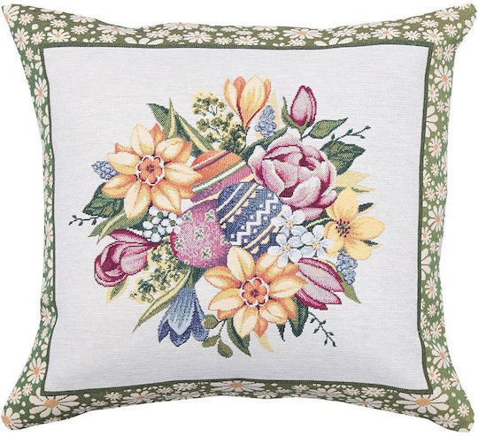Lampiris Interiors Easter Daisy Πασχαλινό Μαξιλάρι Υφασμάτινο 45x45εκ.