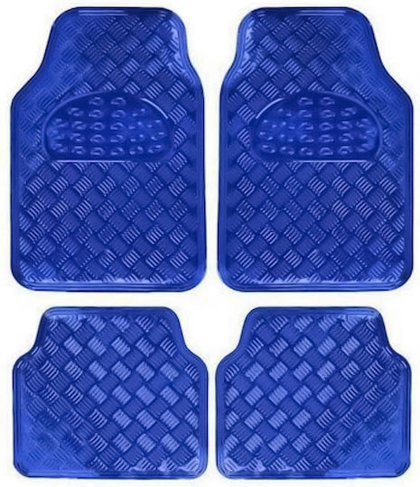 Satz Vorder- und Hintermatten Universal 4Stück aus Aluminium Blau