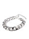 Theodora's Jewellery Ανδρική Chunky Αλυσίδα Χειρός Cuban από Ατσάλι Φαρδιά Πάχους 9mm
