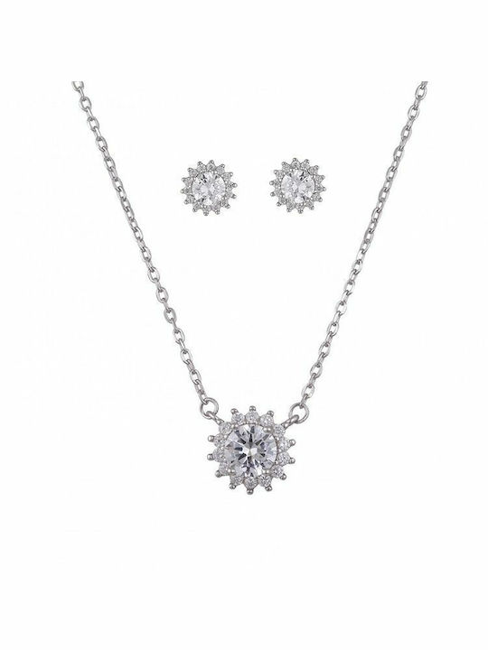 Amor Amor Silver Set Necklace & Earrings