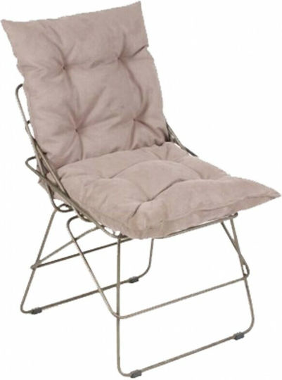 Outdoor Armchair Metallic Gold 48x58x44cm