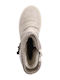 Snow Boots with Zipper & Fur Beige