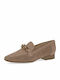 Leather Women's Moccasins in Beige Color