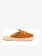 Flat Mules in Tabac Brown Color