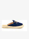 Flat Mules σε Navy Μπλε Χρώμα