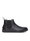 Leder Schwarz Chelsea Stiefeletten