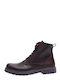 Selected Men's Leather Military Boots Brown