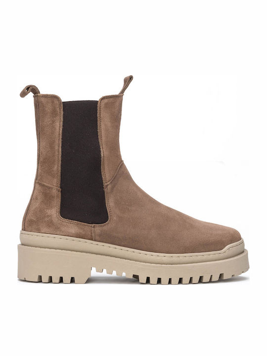 Wildleder Braun Chelsea Stiefeletten