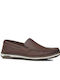 Δερμάτινα Ανδρικά Loafers σε Καφέ Χρώμα