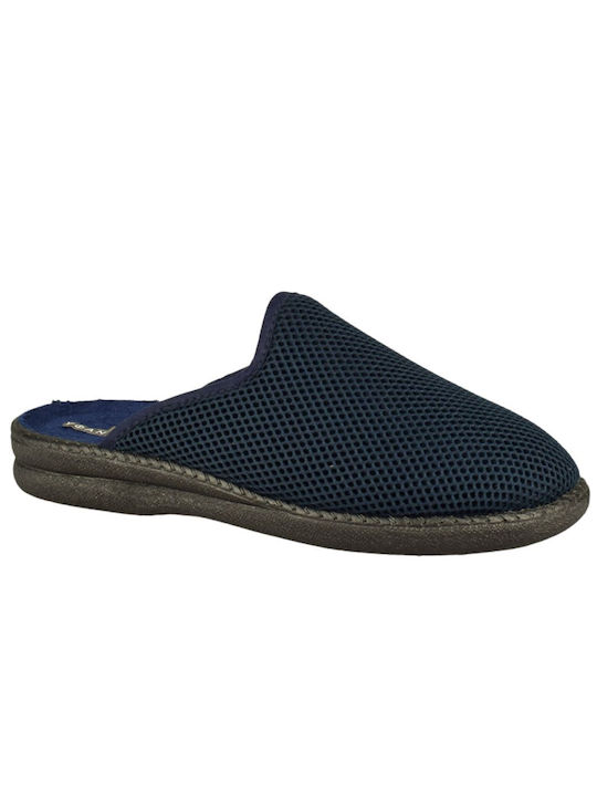 Yfantidis Men's Terry Slippers Blue