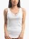 Women's Sleeveless Cotton T-Shirt White