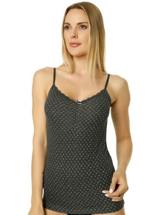 Sexen С тънки презрамки Dark Grey Дамско тениска