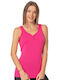 Fără mâneci Fuchsia Tricou pentru femei